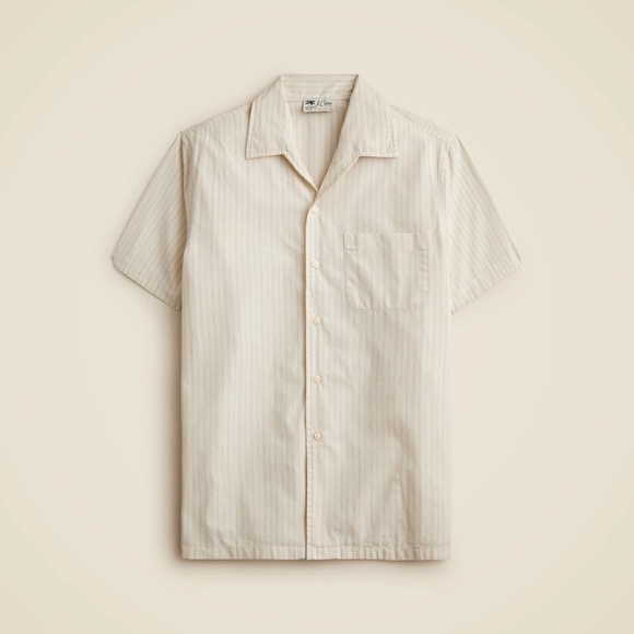 New JCREW Size XXL Short-Sleeve Secret Wash Cotton Poplin Camp Collar Shirt $89 - Picture 2 of 7